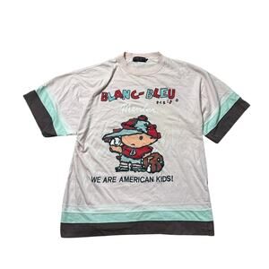 Vintage 90s Blanc Bleu Paris "Member" Graphic T-Shirt - Rare